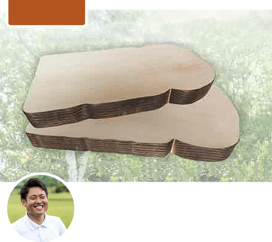 北海道の木で作ったカッティングボード（イングリッシュブレッド型）まな板 おしゃれ シンプル キャンプ 木製 F21W-088