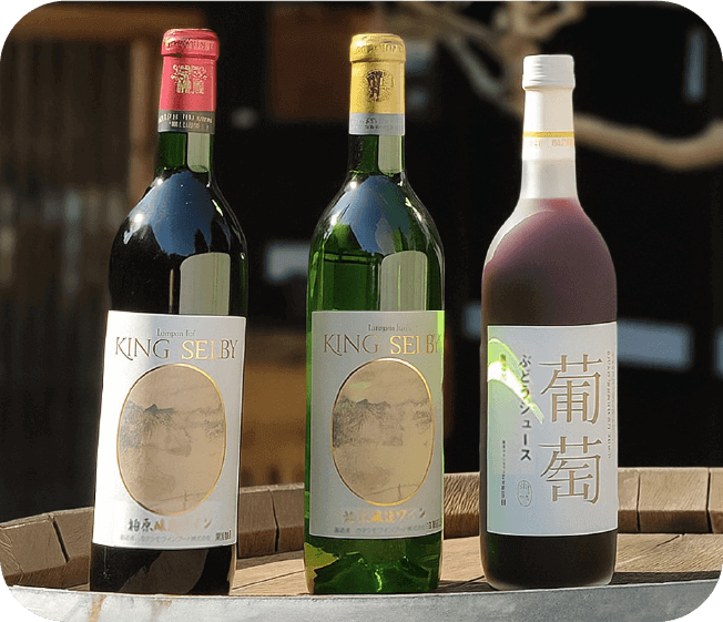 柏原醸造ワイン&ぶどうジュースセット（赤 白（辛口）各1本、ジュース1本）