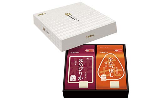 令和7年産 ホクレン 北海道米プレミアムギフト SY (精米) ゆめぴりか 喜ななつぼし 各2kg 2種セット 計4kg 食べ比べ ごはん こめ 白米 F6S-589