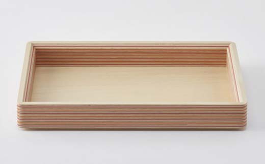 ドキュメントトレイ「villa／A5」（レッドオレンジ） 木製 HOKKAIDO WOOD  F6S-252