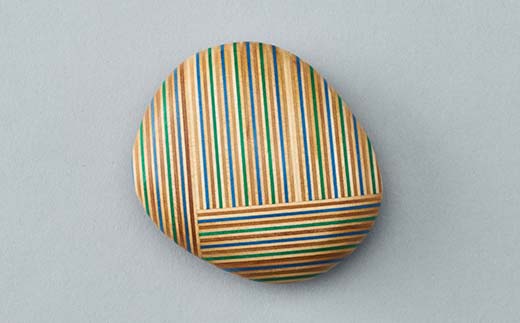 ペーパーウェイト「koishi／四角」（ブルーグリーン） 木製 HOKKAIDO WOOD  F6S-267