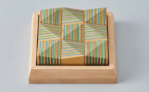 PWパズル 「ridge」 （ブルーグリーン） 木製 HOKKAIDO WOOD  F6S-272