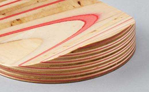 トレイ 「mokume」 レッド 木製 HOKKAIDO WOOD  F6S-275