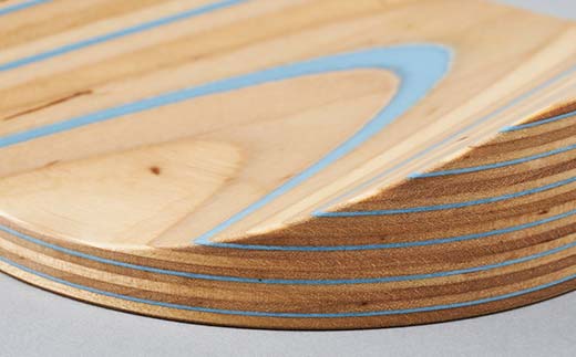 トレイ 「mokume」 ブルー 木製 HOKKAIDO WOOD  F6S-276