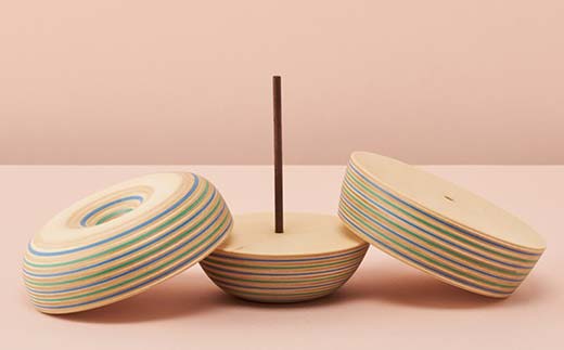 カードホルダー 「ringo」 ブルーグリーン 木製 HOKKAIDO WOOD  F6S-282