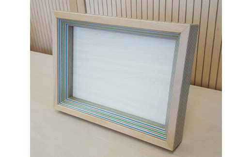 PWフォトフレームS ブルーグリーン 木製 HOKKAIDO WOOD  F6S-285