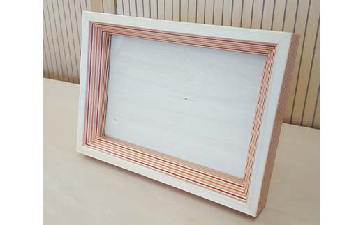 PWフォトフレームL レッドオレンジ 木製 HOKKAIDO WOOD  F6S-288
