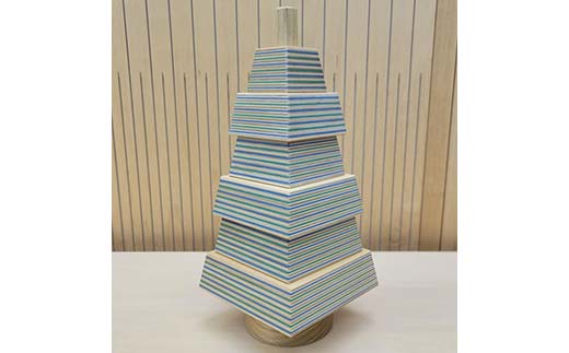 オブジェ「tree」 ブルーグリーン 木製 HOKKAIDO WOOD  F6S-293