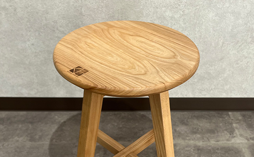 北海道産エルム材スツール O-020STE HOKKAIDO WOOD 家具 インテリア スツール F6S-566