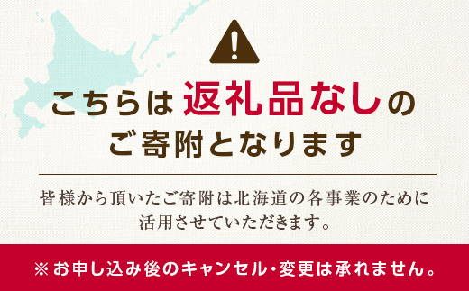 【ふるさと寄附金】北海道庁 10,000円 返礼品なしのご寄附 応援 エール 寄附のみ 返礼品なし 返礼品なしの寄附 F6S-660