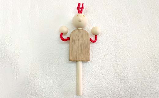 【ＫＥＭ】 イヤイヤ （ヒモ赤）HOKKAIDO WOOD 木製 おもちゃ オモチャ 自然 子供 子ども こども プレゼント F6S-437