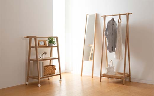 旭川家具 コサイン ドレスラック 北海道タモ HOKKAIDO WOOD インテリア 木工 工芸品 F6S-509