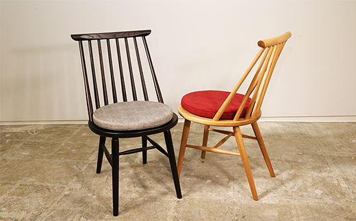 ウィンザーチェア クッション付き O-045WC+CS HOKKAIDO WOOD 家具 インテリア 椅子 いす イス クッション F6S-575