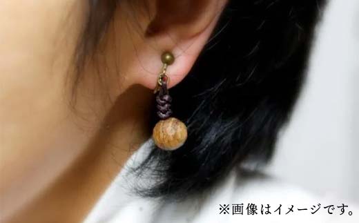 wood*dropsイヤリング＆ペンダントのセット <サクラ×beige & サクラ×beige> HOKKAIDO WOOD F6S-611