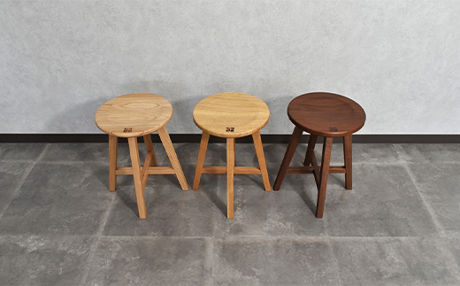 北海道産エルム材スツール O-020STE HOKKAIDO WOOD 家具 インテリア スツール F6S-566