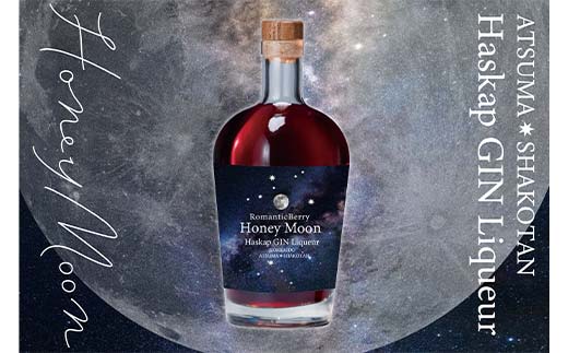 ハスカップジンリキュール 「Honey Moon」 500ml 地域おこし協力隊関連返礼品 リキュール 酒 アルコール ハスカップ 北海道 F6S-656