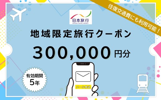 北海道 日本旅行 地域限定旅行クーポン300,000円分(Eメール発行) チケット 旅行 宿泊券 ホテル 観光 旅行 旅行券 交通費 体験  宿泊 夏休み 冬休み  F6S-346