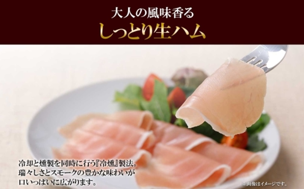 燻製生ハム スライス 40g×5個 セット 生ハム ハム 豚肉 ロース 薄切り 燻製 スモーク バル おつまみ パーティー 冷蔵 グルメ ギフト お取り寄せ バルナバフーズ 送料無料 北海道 札幌市