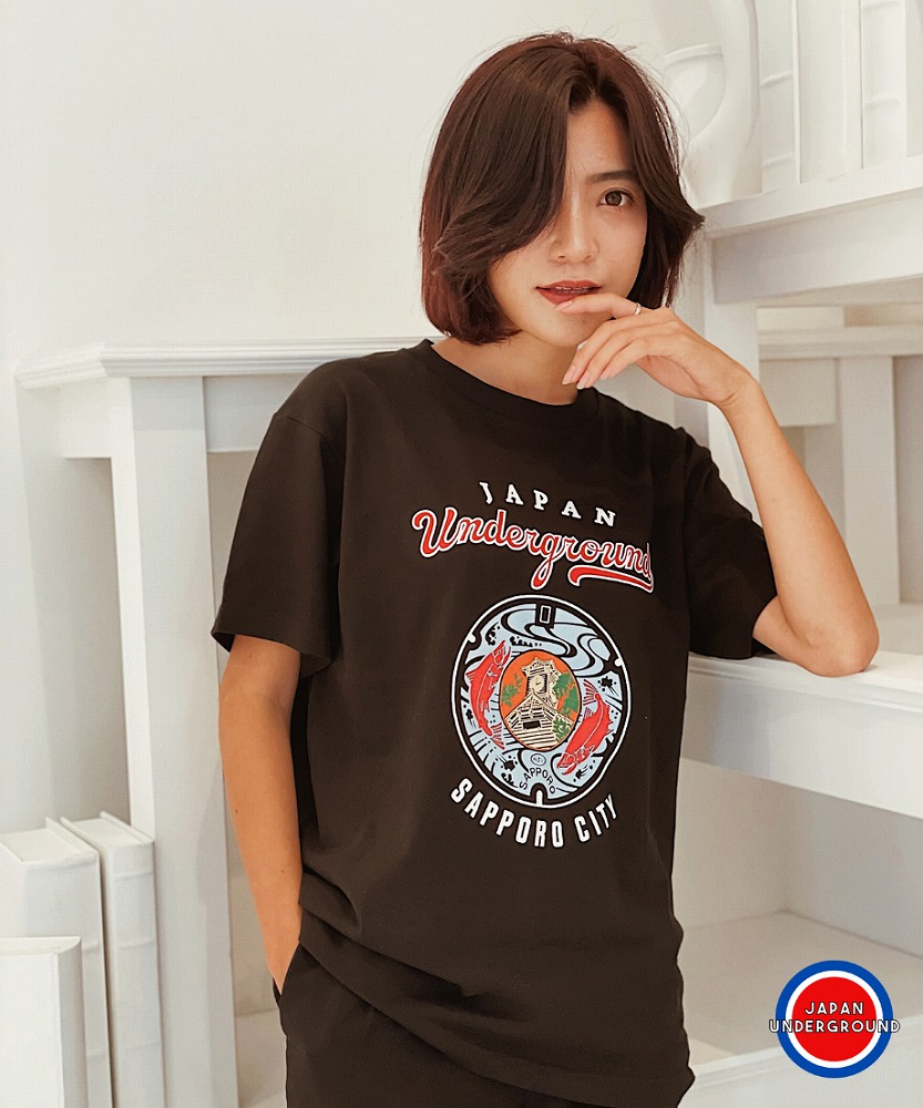 札幌市 マンホールTシャツ 黒　XLサイズ