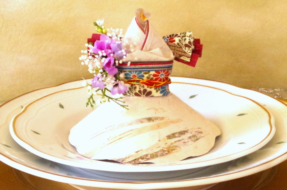 飛沫防止食器カバー華姫（R）プリザーブドフラワー付き