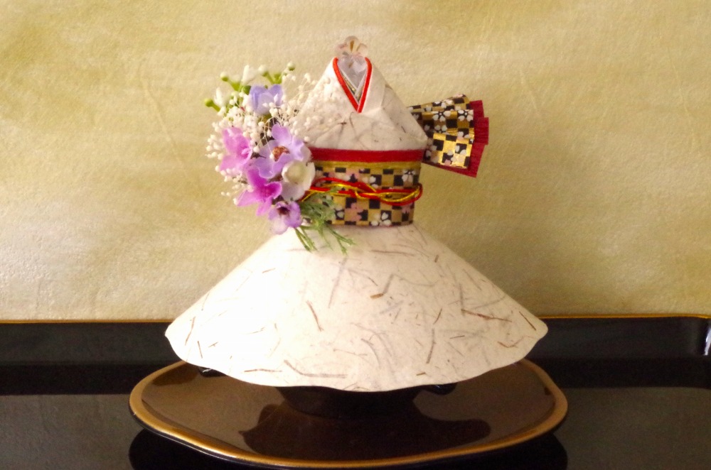 飛沫防止食器カバー華姫（R）プリザーブドフラワー付き