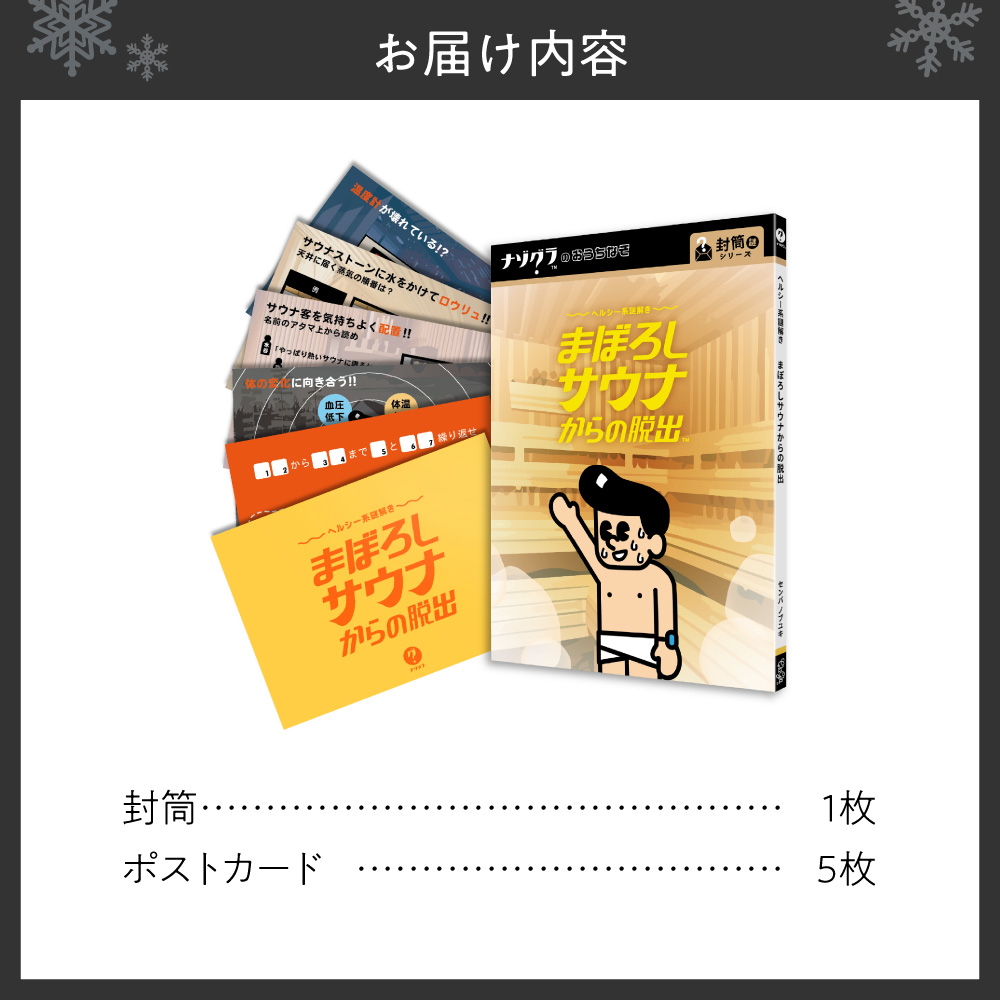 謎解きゲーム『ヘルシー系謎解き まぼろしサウナからの脱出』