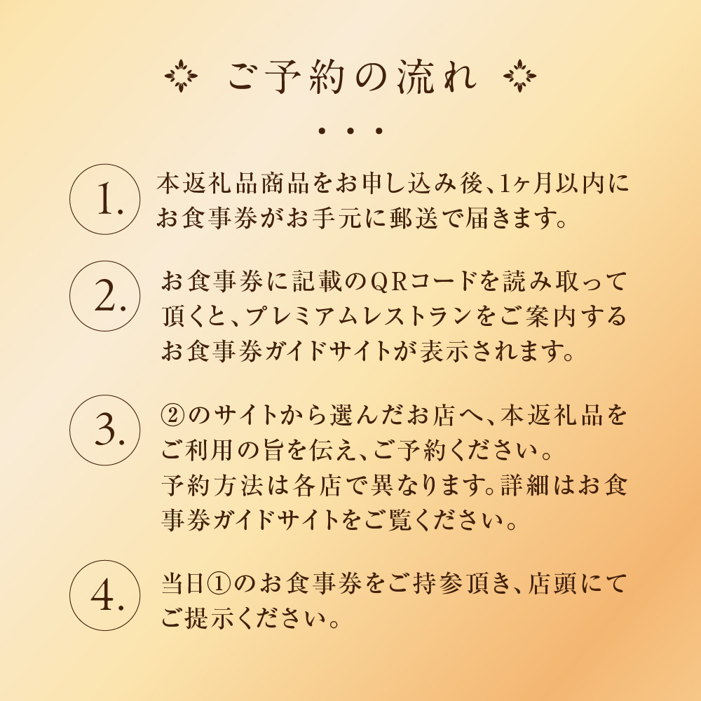 プレミアムレストランお食事券15,000円