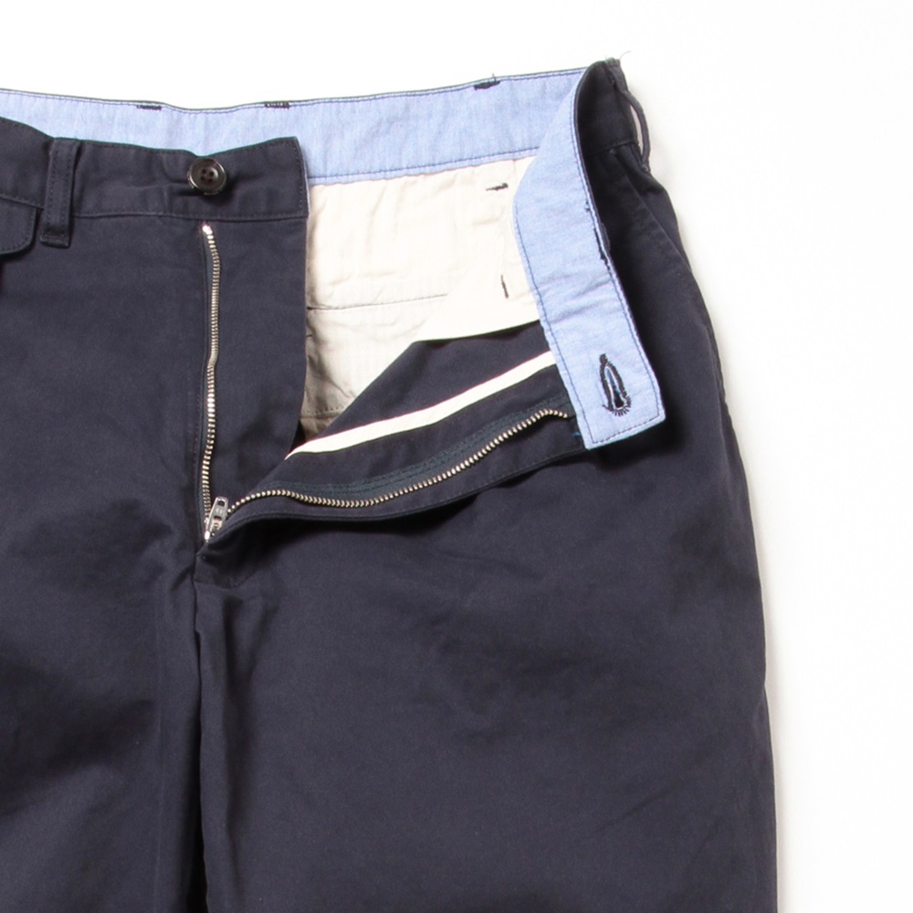 BEAMS PLUS 2プリーツ ツイル パンツ　NAVY　XS