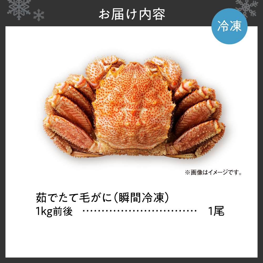 茹でたて毛がに(瞬間冷凍）1kg前後｜北海道産 毛ガニ 茹でたて 北海道 札幌市
