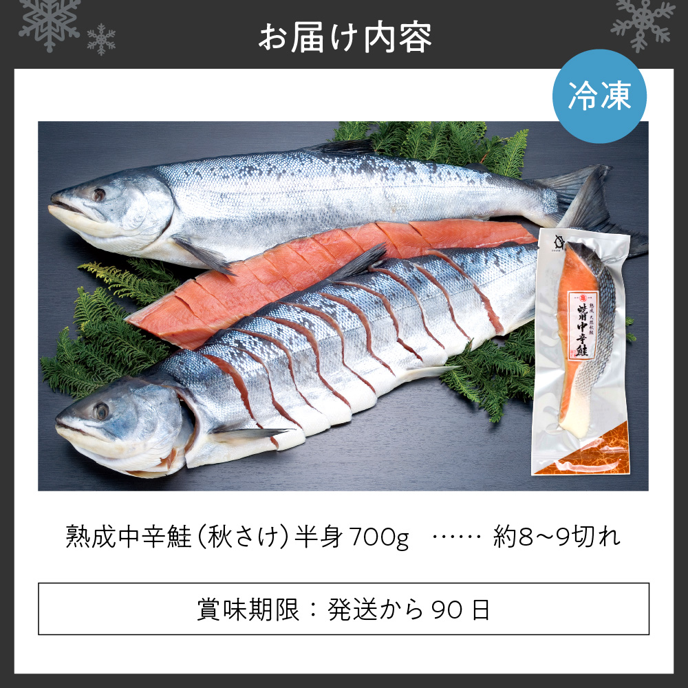銀毛と呼ばれる身質のオス秋鮭だけを厳選！ 鮭乃丸亀　熟成中辛鮭（秋さけ）切身