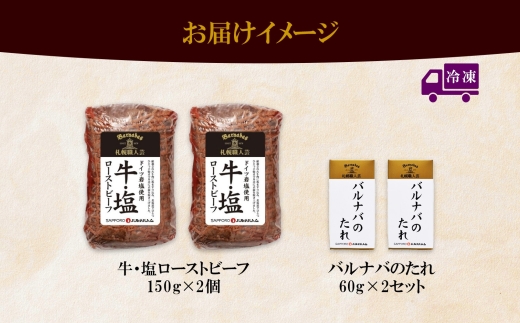 牛・塩ローストビーフ150g×2個