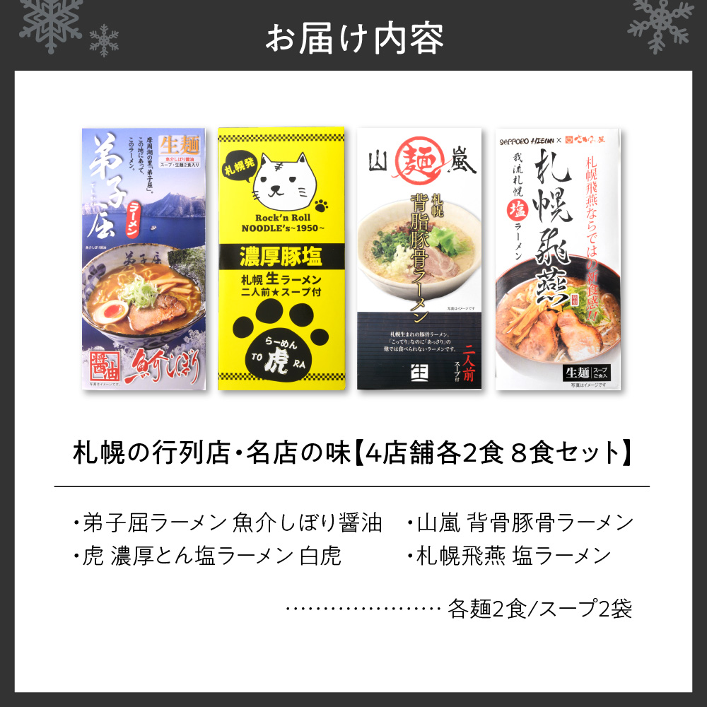 札幌の行列店・名店の味 （8食）