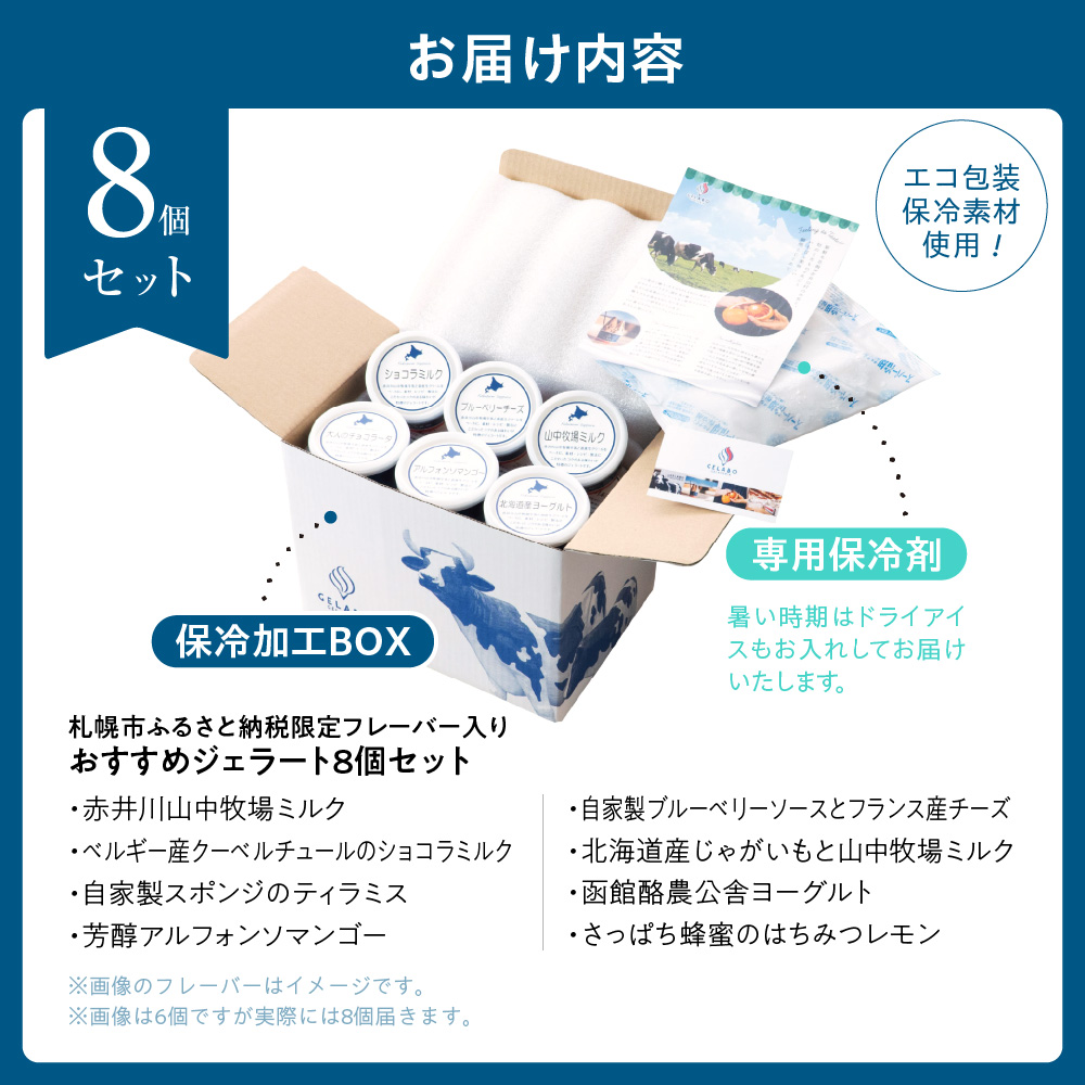 札幌市ふるさと納税限定フレーバー入りセット　8個