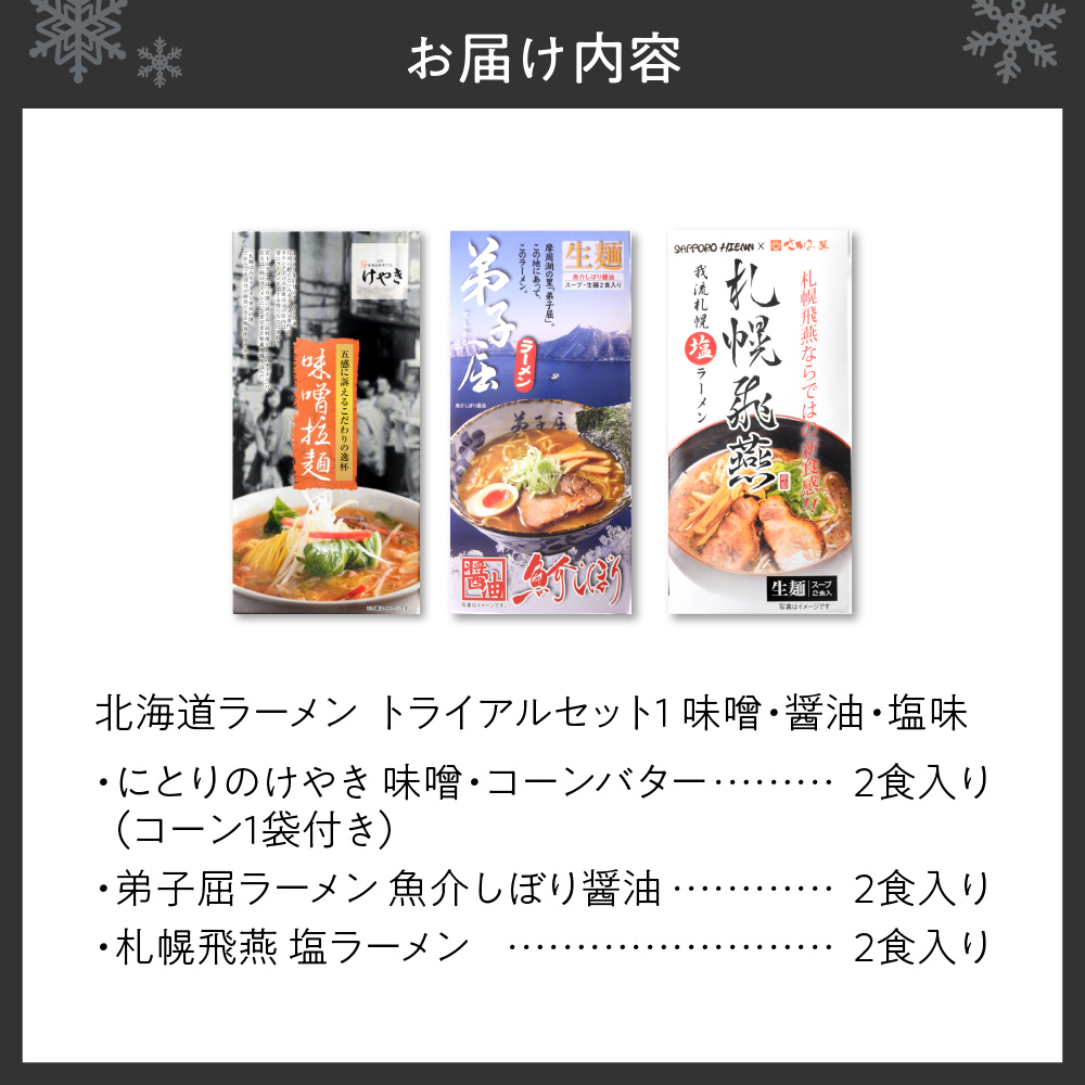 【VA０1】 北海道ラーメン トライアルセット ①
