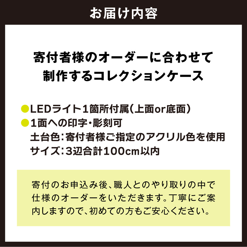 オーダーメイドアクリルコレクションケース(大)