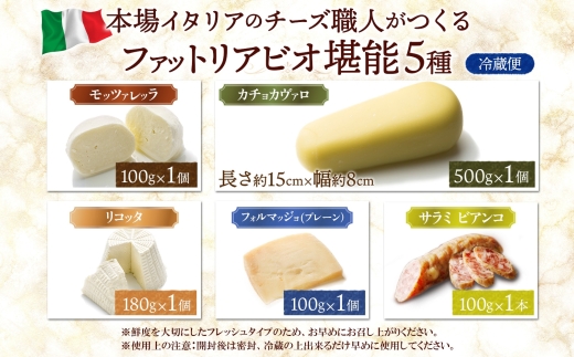 ファットリアビオ 堪能5種セット ｜ ファットリアビオ北海道 チーズ 食べ比べ 北海道 札幌市