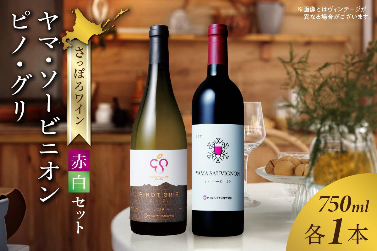 さっぽろワイン　赤白2本セット（750ml×2本）