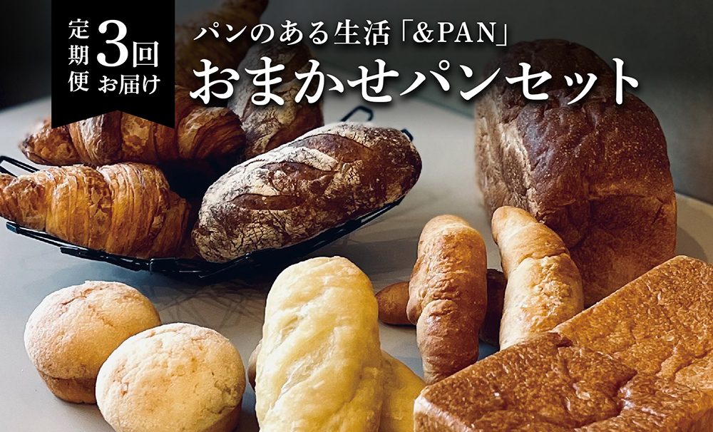 【定期便全3回】＆PAN　こだわりのパン詰め合わせセット