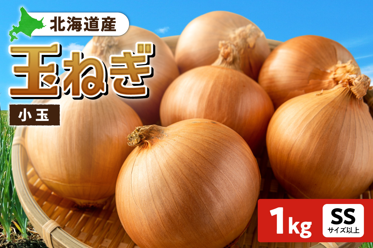 玉ねぎ 北海道産 小玉 1kg SSサイズ以上 | たまねぎ 野菜 北海道 札幌市