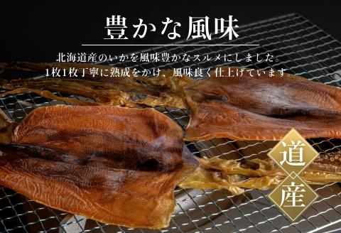 北海道産 するめいか 10枚 セット ( 1枚 40g ～ 50g ) 熟成 肉厚 スルメ 豊かな風味 噛めば噛むほど 旨味 おつまみ マヨネーズ 唐辛子 BBQ おやつ 常温 干物 マルナマ古清商店 北海道 函館 お取り寄せ お取り寄せグルメ 送料無料_HD231-003