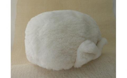 プラクトミンク ベレー帽（リボン付き）ホワイト_HD026-009