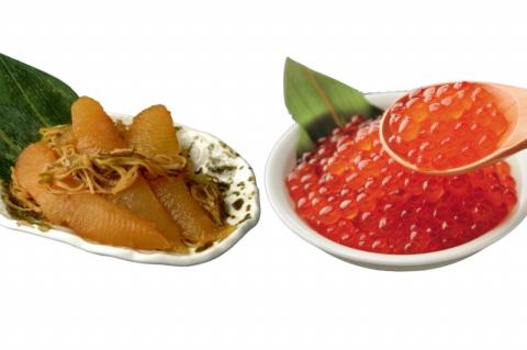 函館名産数の子松前漬(350g)・絶品自家製いくら醤油漬(200g)_HD069-014