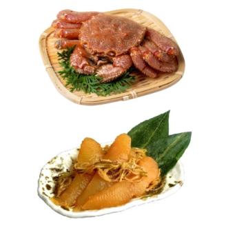 冷凍ボイル毛蟹(500g)１尾＆数の子松前漬２箱セット_HD069-004