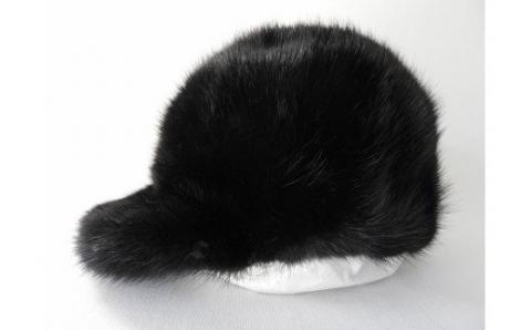 ブラックミンクテール帽_HD026-016