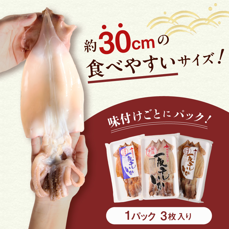イチヨ水産 3種の一夜干しいかセット（函館産）_HD010-005