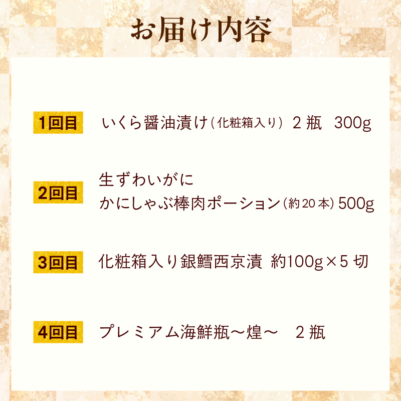 はこだて海の幸定期便 10万円（全4回）_HS001-007
