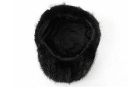 ブラックミンクテール帽_HD026-016