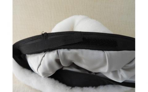 プラクトミンク ベレー帽（リボン付き）ホワイト_HD026-009