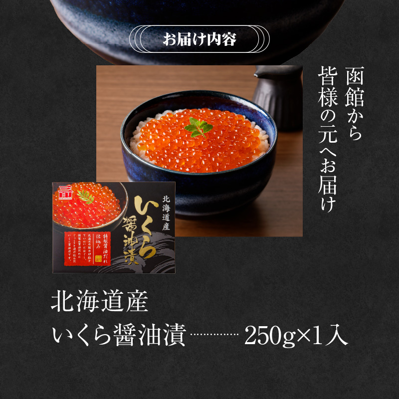 三印 北海道産 いくら醤油漬(250ｇ×1入) お取り寄せ 送料無料_HD227-002