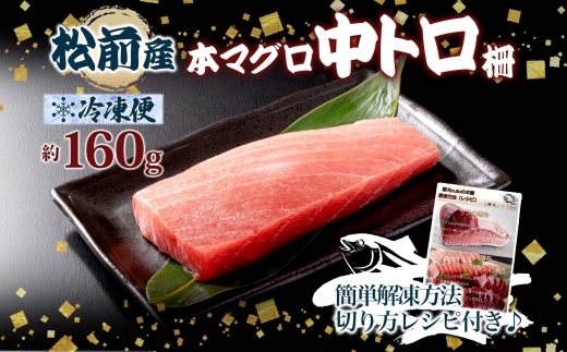 松前産 本マグロ 中トロ 約160g_HD144-005